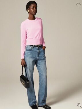 Jcrew Cashmere shrunken crewneck sweater
